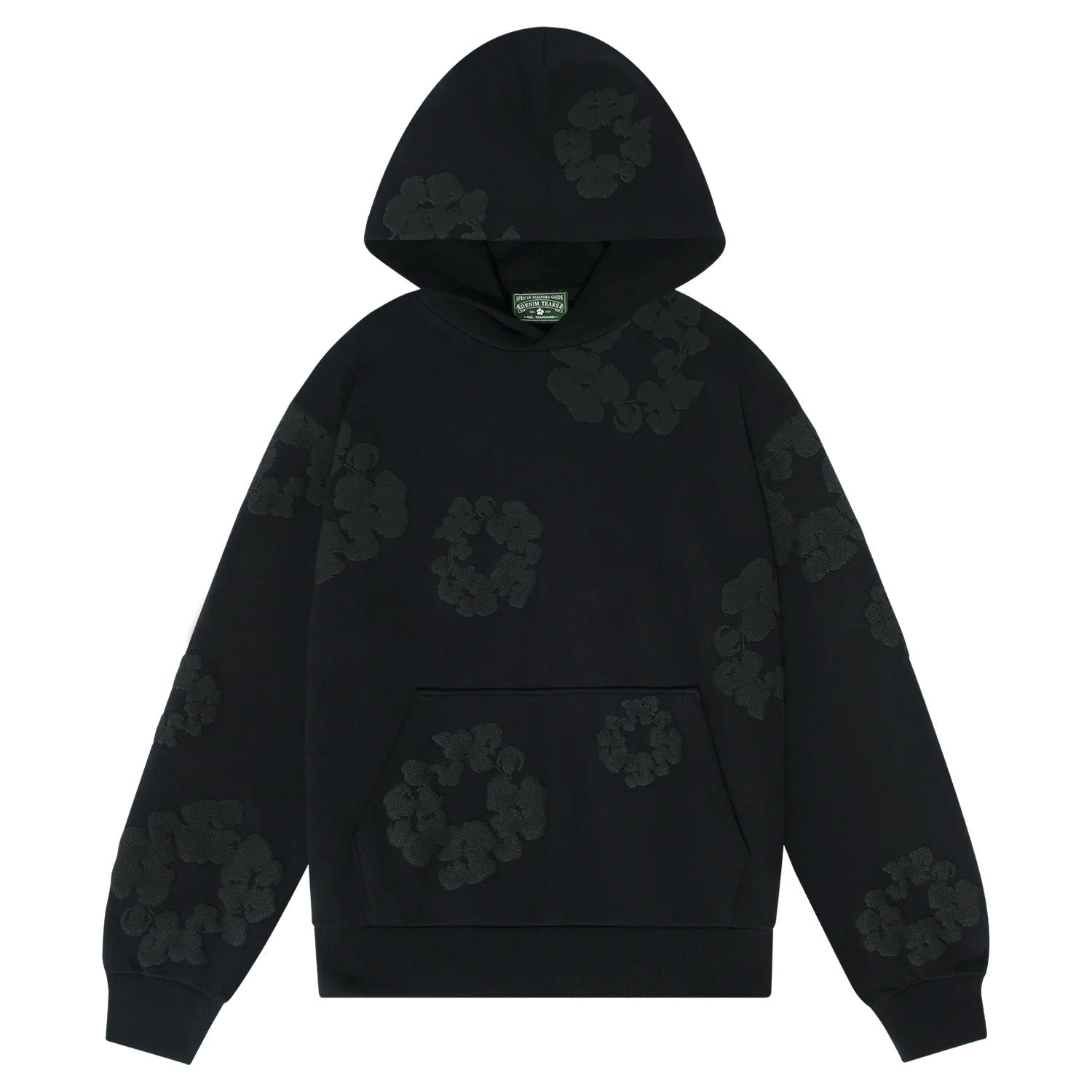Denim Tears The Cotton Wreath Hoodie Black Monochrome - Sneaker Mode