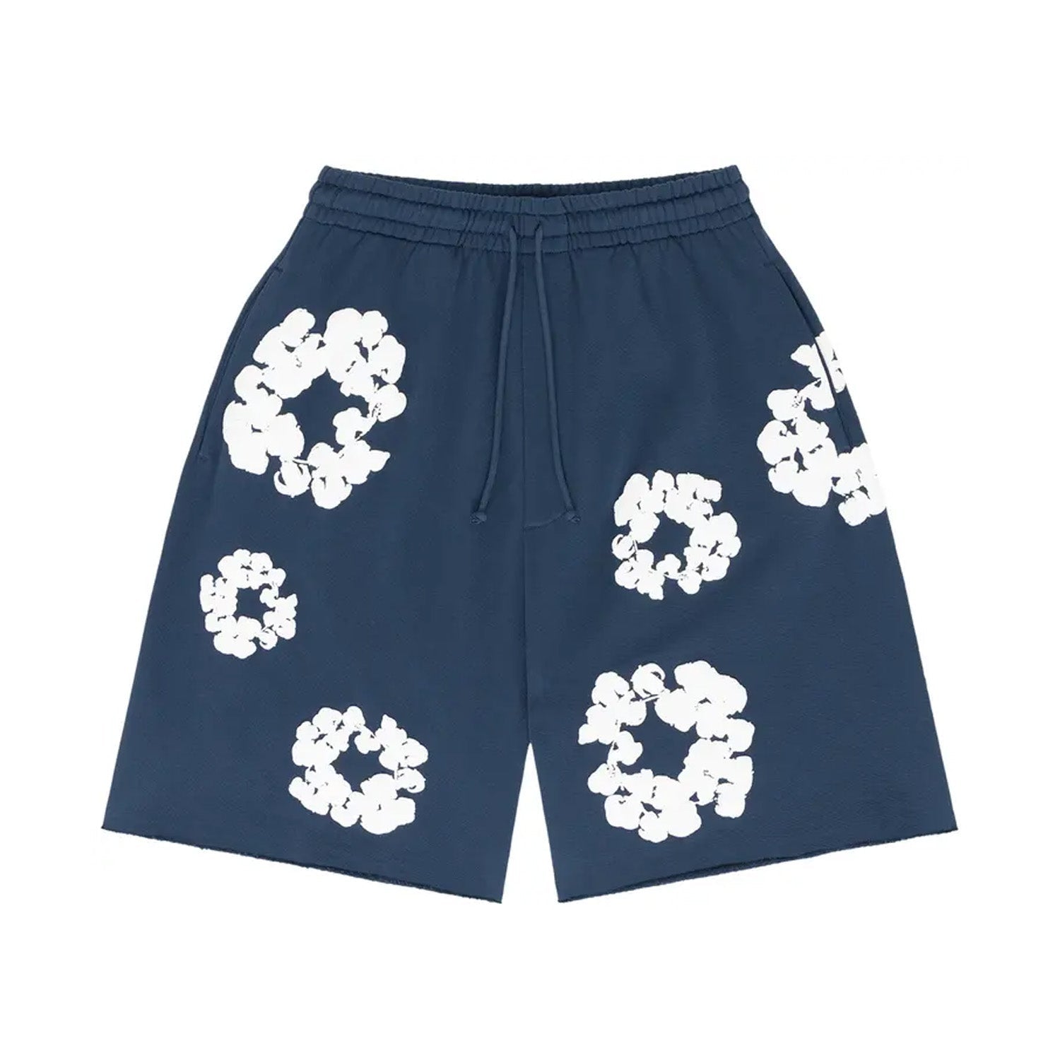 Denim Tears The Cotton Wreath Shorts Navy - Sneaker Mode