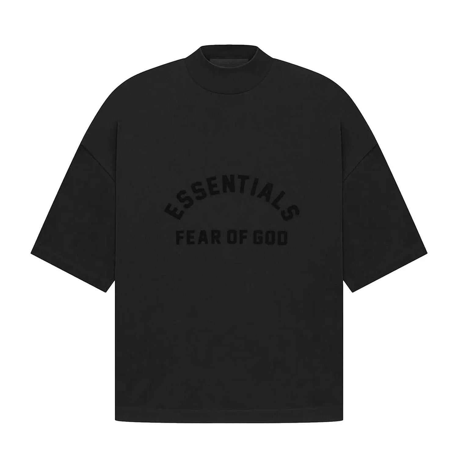 Fear of God Essentials Jet Black Arch Logo T-Shirt - Sneaker Mode