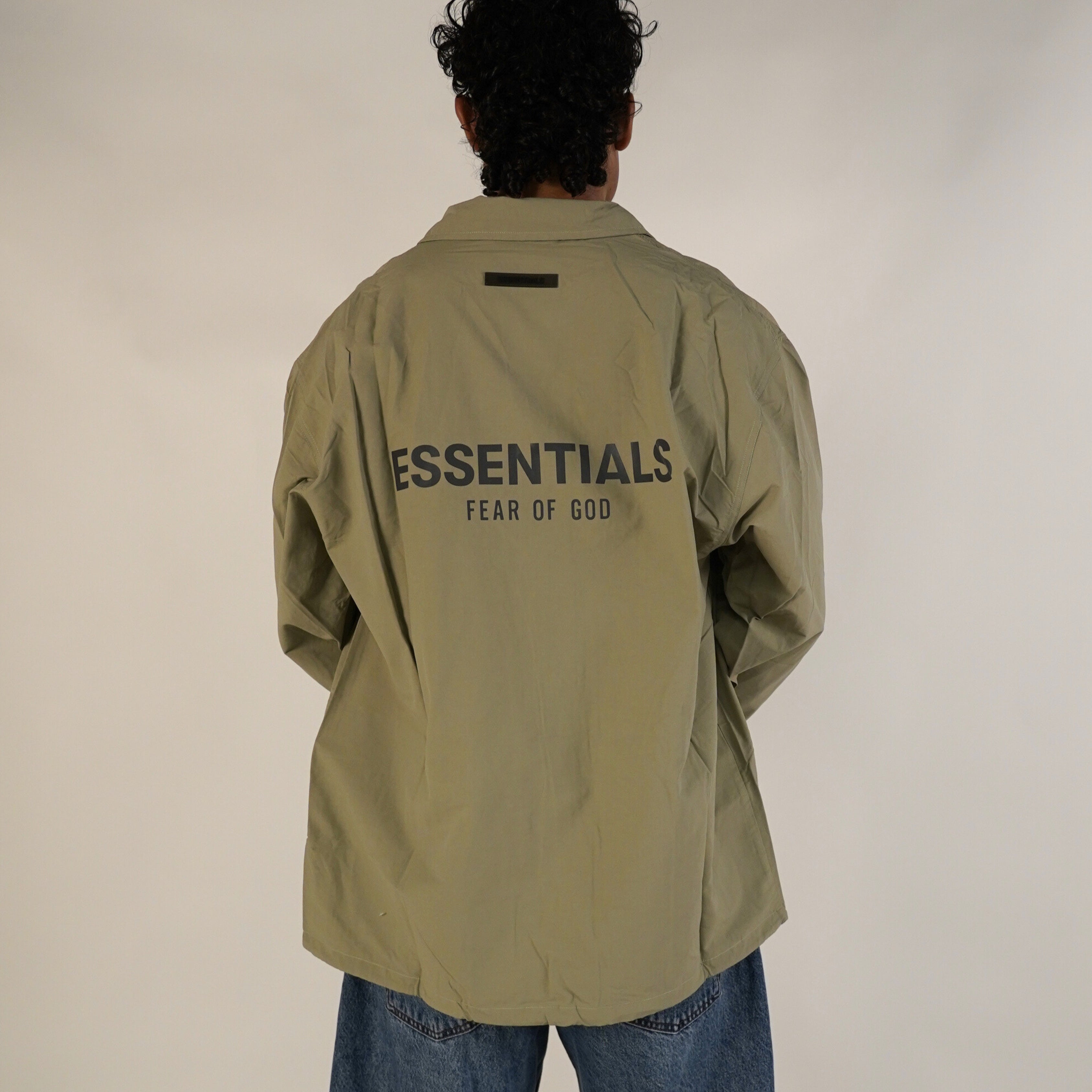Fear of God Essentials FW20 Coach Jacket Sage