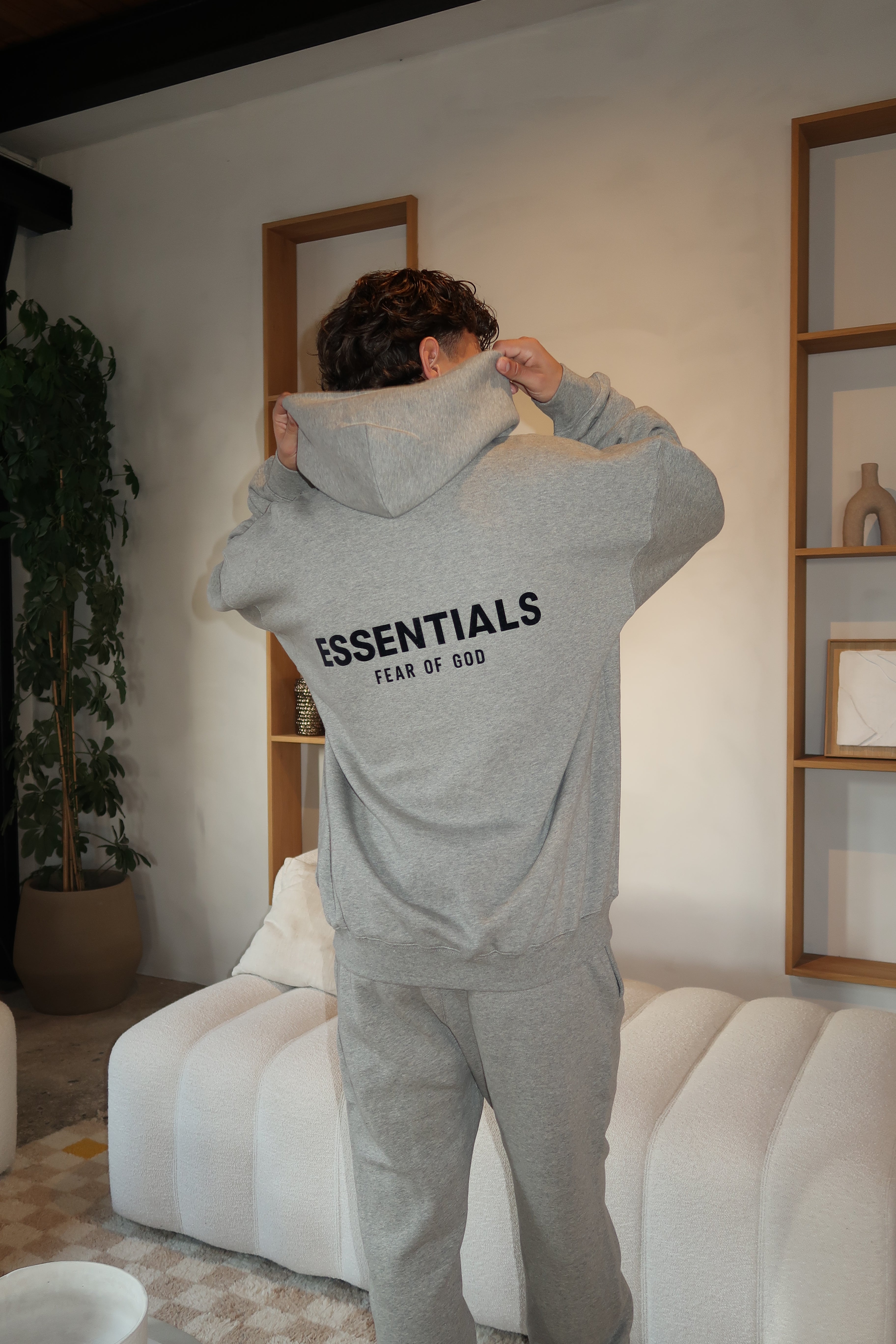 Fear of God Essentials Dark Oatmeal Lange Broek