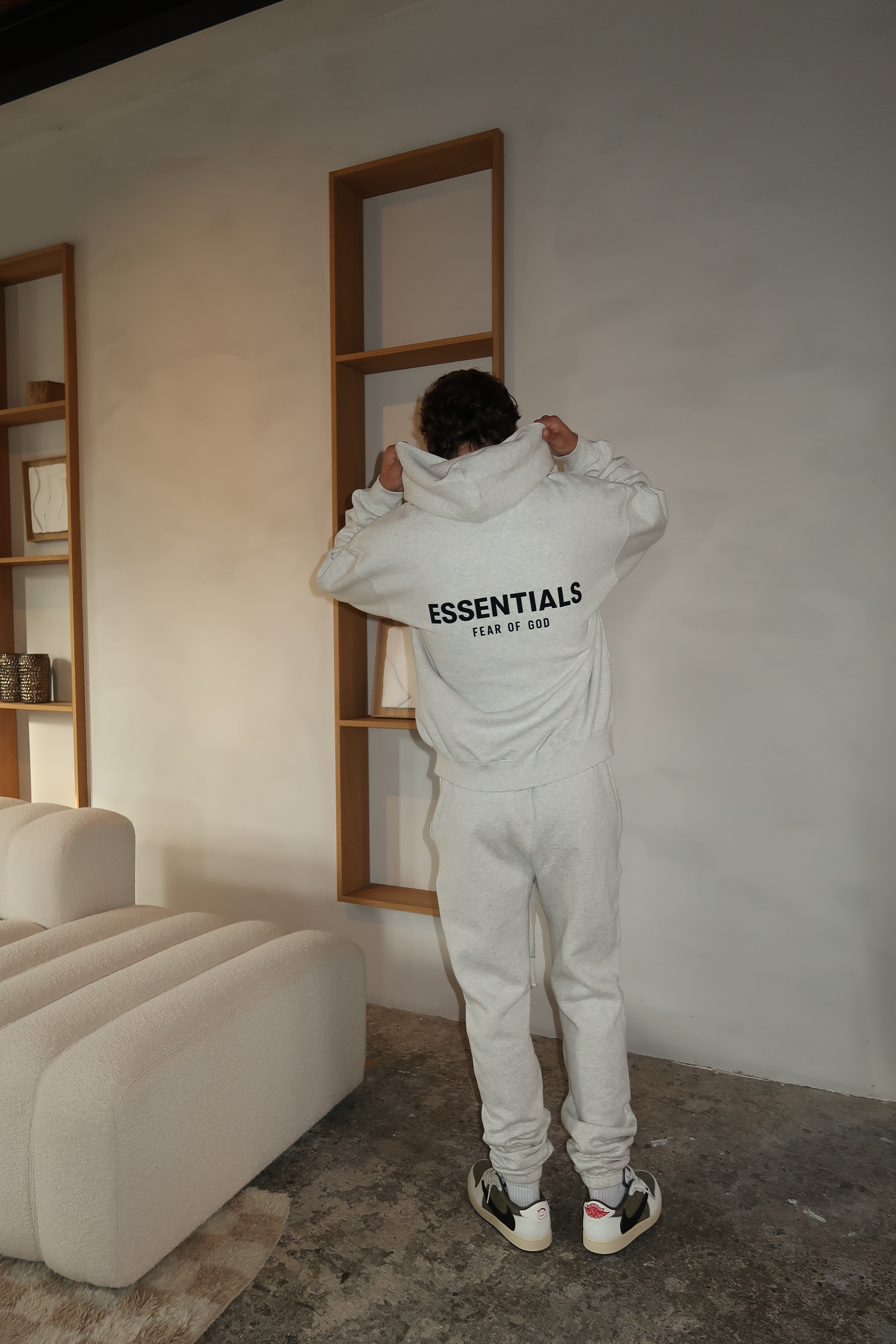 Fear of God Essentials Light Oatmeal Lange Broek