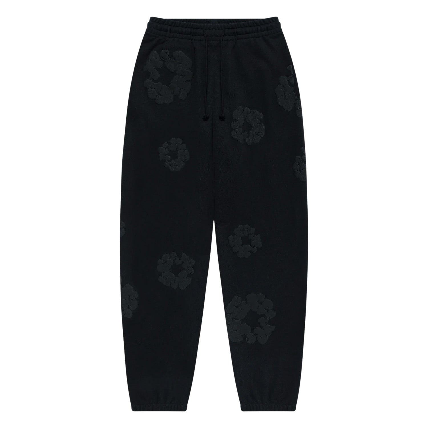 Denim Tears The Cotton Wreath Sweatpants Black Monochrome - Sneaker Mode