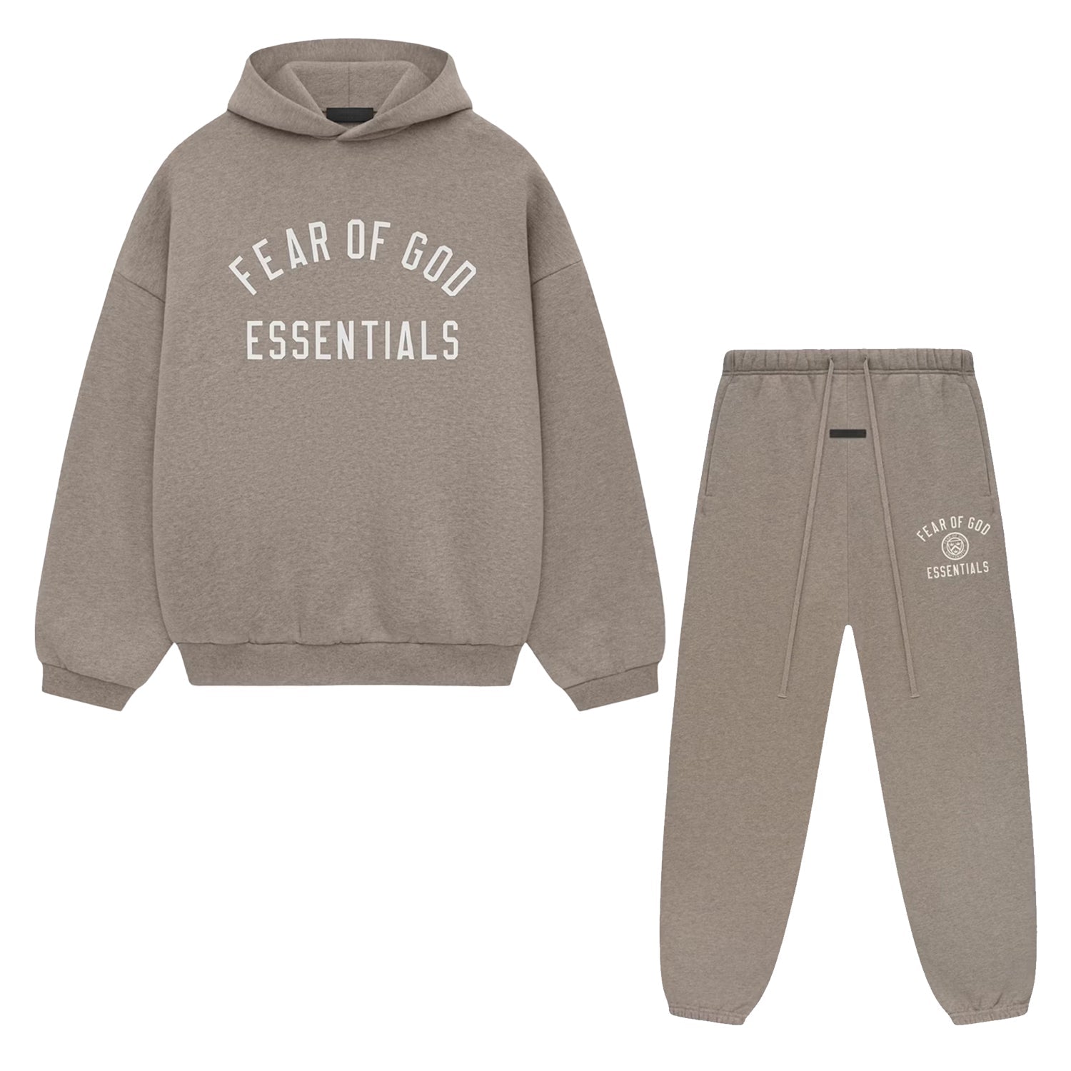 Fear Of God Essentials FW24 Fleece Heather Gray Set - Sneaker Mode