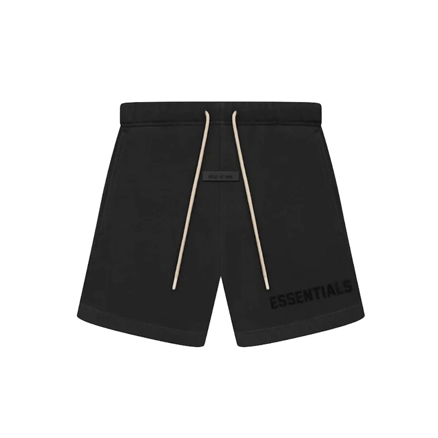 Fear of God Essentials Jet Black Arch Logo Shorts - Sneaker Mode
